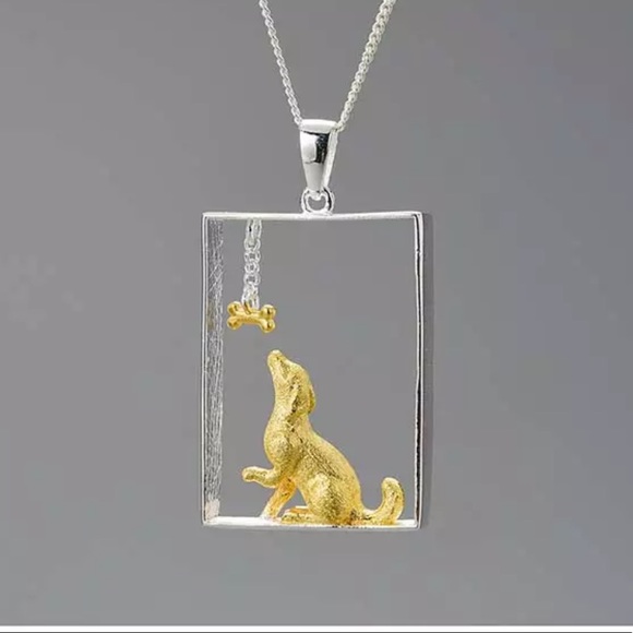 Hand Crafted Jewelry - Artisan Handmade 925 Silver The Zaida Dog Necklace